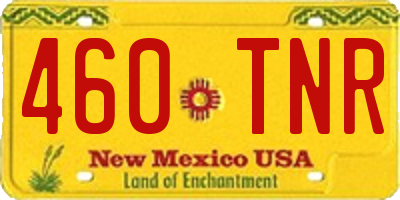 NM license plate 460TNR