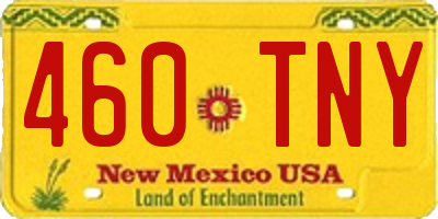 NM license plate 460TNY