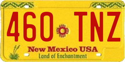 NM license plate 460TNZ
