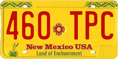 NM license plate 460TPC