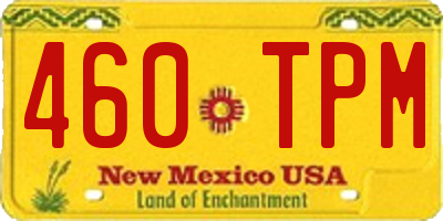 NM license plate 460TPM
