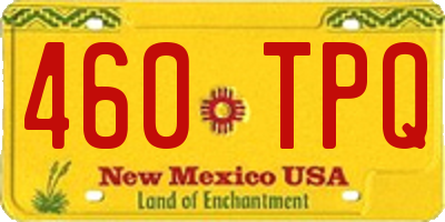 NM license plate 460TPQ