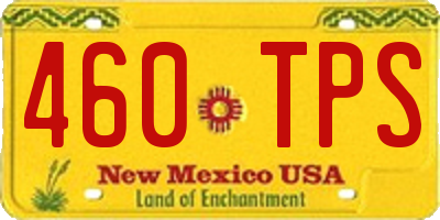 NM license plate 460TPS