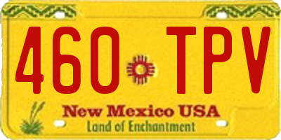 NM license plate 460TPV