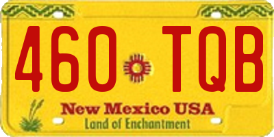 NM license plate 460TQB