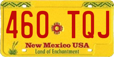 NM license plate 460TQJ