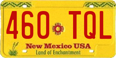 NM license plate 460TQL