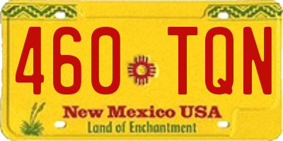 NM license plate 460TQN