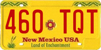 NM license plate 460TQT