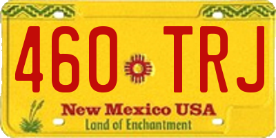 NM license plate 460TRJ
