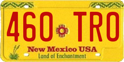 NM license plate 460TRO