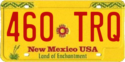 NM license plate 460TRQ