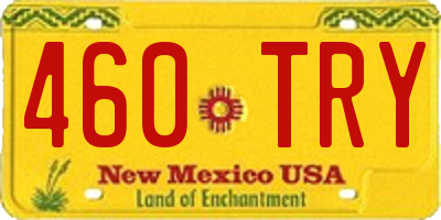 NM license plate 460TRY