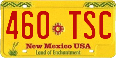 NM license plate 460TSC