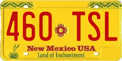 NM license plate 460TSL