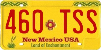 NM license plate 460TSS