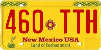 NM license plate 460TTH