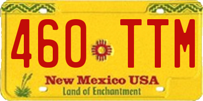 NM license plate 460TTM