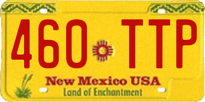 NM license plate 460TTP