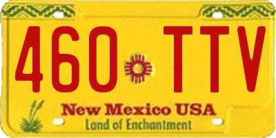 NM license plate 460TTV
