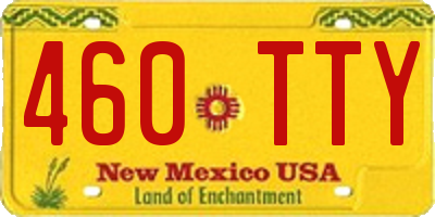 NM license plate 460TTY