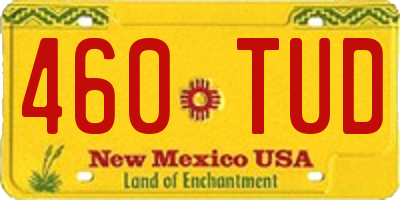 NM license plate 460TUD