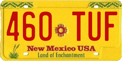NM license plate 460TUF