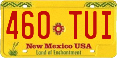NM license plate 460TUI