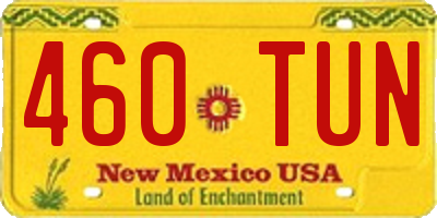 NM license plate 460TUN