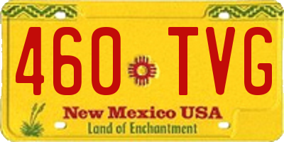 NM license plate 460TVG