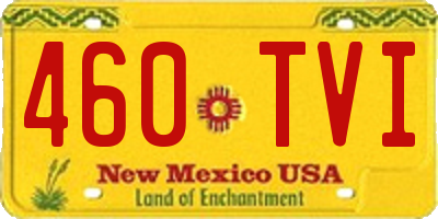 NM license plate 460TVI