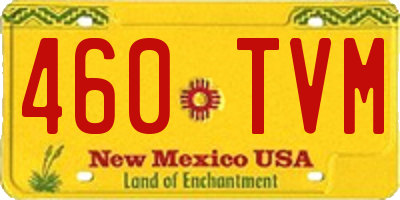 NM license plate 460TVM