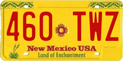 NM license plate 460TWZ