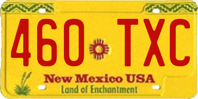 NM license plate 460TXC