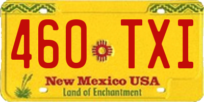 NM license plate 460TXI