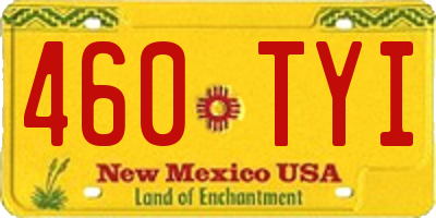 NM license plate 460TYI