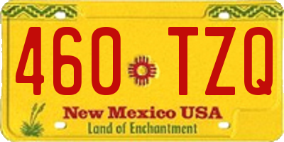 NM license plate 460TZQ