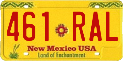 NM license plate 461RAL