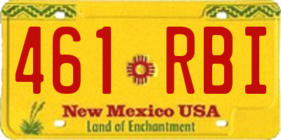 NM license plate 461RBI