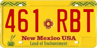 NM license plate 461RBT
