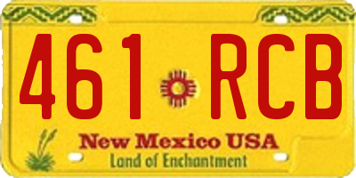 NM license plate 461RCB