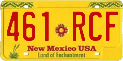 NM license plate 461RCF