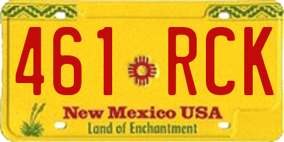 NM license plate 461RCK