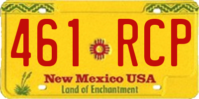 NM license plate 461RCP
