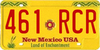 NM license plate 461RCR