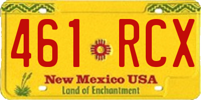 NM license plate 461RCX
