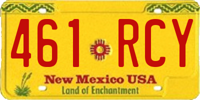 NM license plate 461RCY