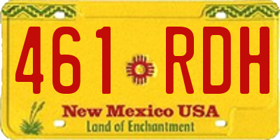 NM license plate 461RDH