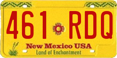 NM license plate 461RDQ