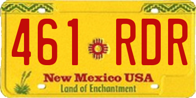 NM license plate 461RDR